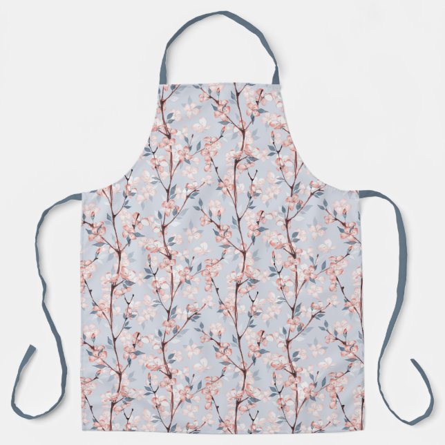 Muster mit zarten Frühlingssakura-Blume Schürze (Vorderseite)