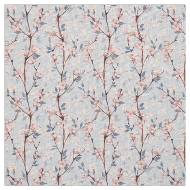 Muster mit zarten Frühlingssakura-Blume Stoff (Muster)