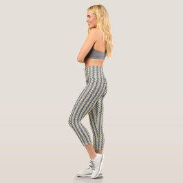 Muster mitternächtliche Schuppen abstrakte geometr Capri Leggings