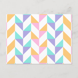 Muster Modern farbenfroh - Modefeder geometrisch Postkarte