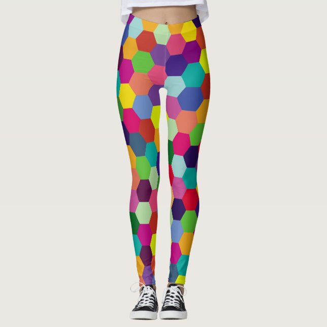 Muster Modern farbenfroh - Modefeder-Hipster Leggings (Vorderseite)