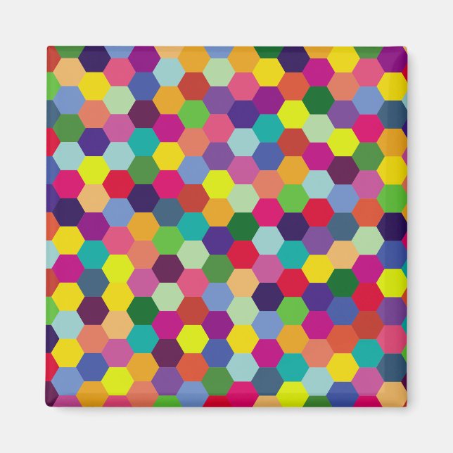 Muster Modern farbenfroh - Modefeder-Hipster Magnet (Vorne)