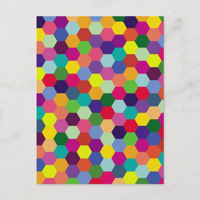 Muster Modern farbenfroh - Modefeder-Hipster Postkarte (Vorderseite)