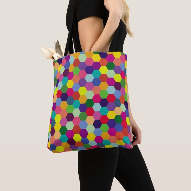Muster Modern farbenfroh - Modefeder-Hipster Tasche (Von Nahem)