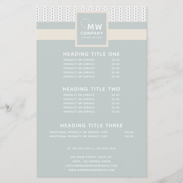 Muster Moderne Berufliche Handarbeit Flyer (Vorne)