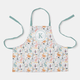 Muster moderner Waldkaninchen Schürze