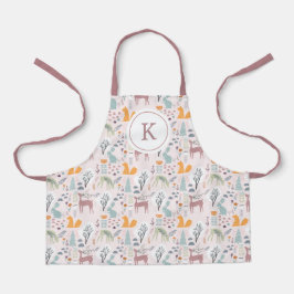 Muster moderner Waldtiere Schürze