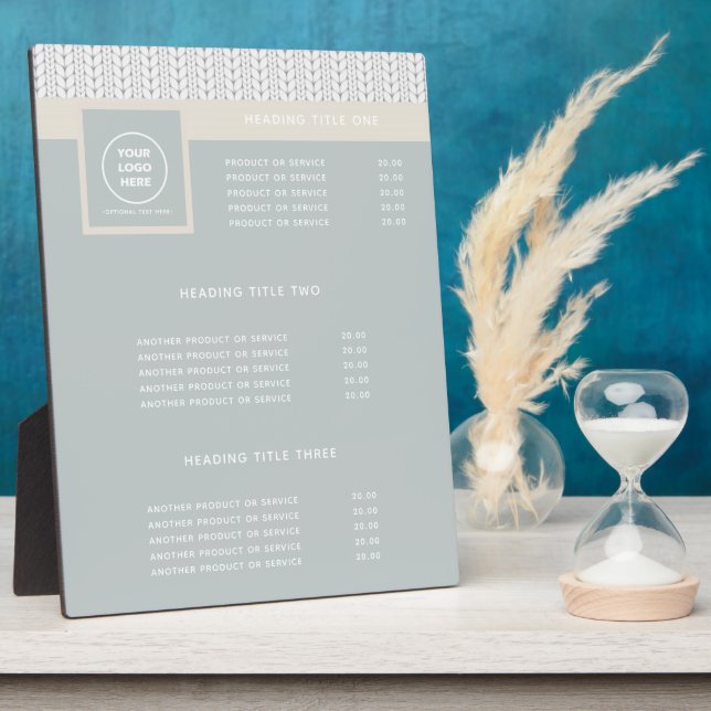 Muster Modernes Berufliches Logo Fotoplatte (Seite)