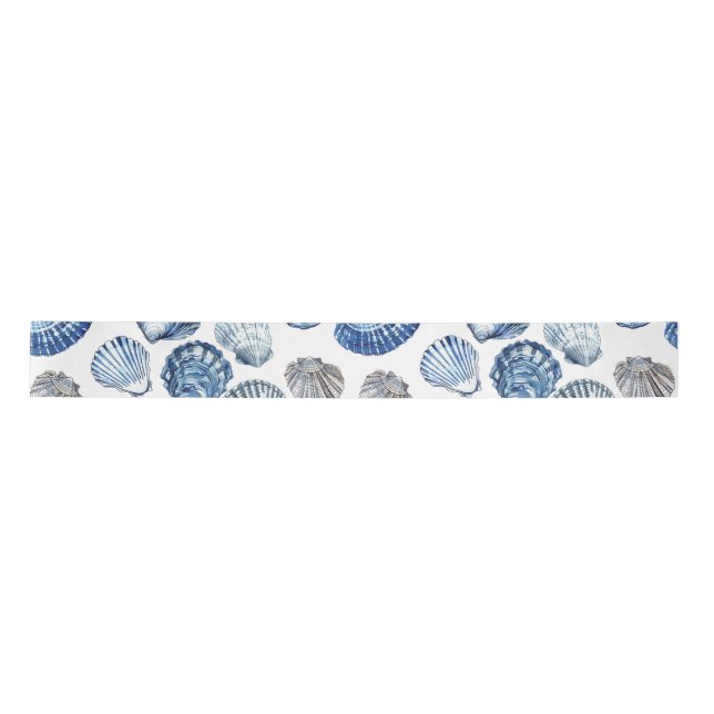 Muster-Muscheln für blaue Clam Satinband (Vorderseite)
