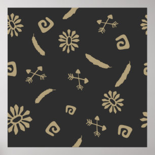 Muster nahtlos amerikanisch poster