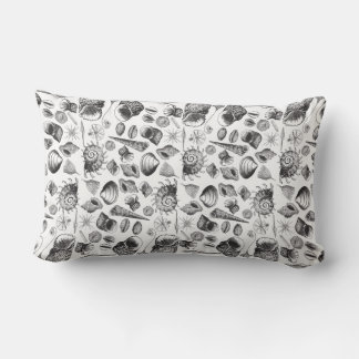 Muster Nautic Black and White Muschel Pillow Lendenkissen