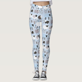 Muster Niedliche Schafspelzen Farbe minimal Leggings