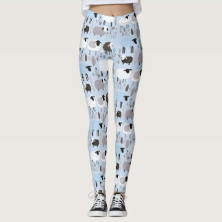Muster Niedliche Schafspelzen Farbe minimal Leggings