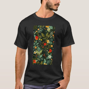 Muster Olive Tropical Floral Botanical Blätter T-Shirt
