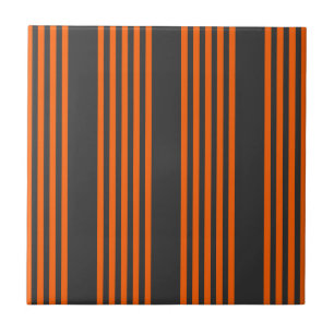 Muster Orange und Kohle, fünf Streifen Fliese