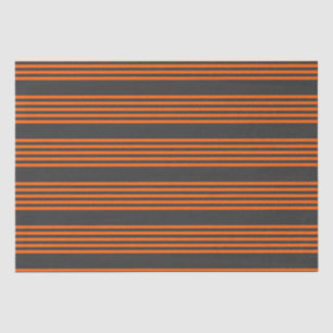 Muster Orange und Kohle, fünf Streifen Seidenpapier