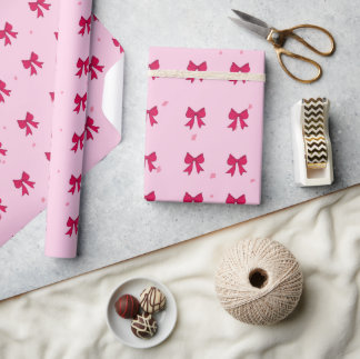 Muster-Papier für rote Bows Geschenkpapier