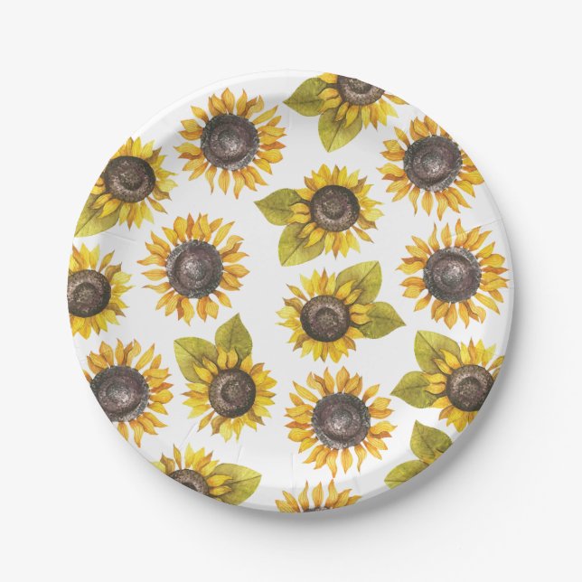 Muster-Party-Teller für Sonnenblumen Pappteller (Vorderseite)