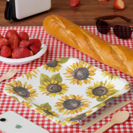 Muster-Party-Teller für Sonnenblumen Pappteller