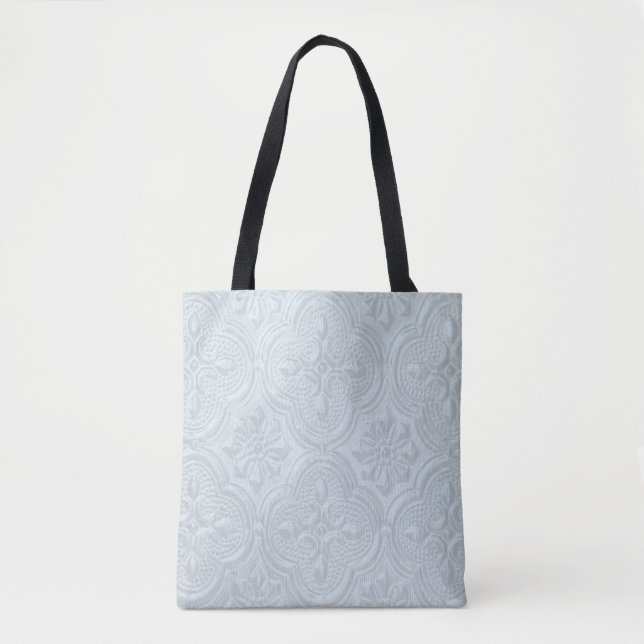 Muster Pastel Blue Flowers Tasche (Vorderseite)