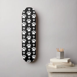 Muster, Paw-Prints, Hundeschrauben, Schwarz und We Skateboard