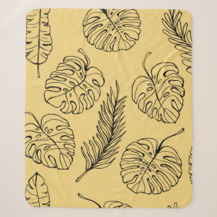 Muster Pflanze Leaf aus tropischen Wäldern und Mon Sherpadecke