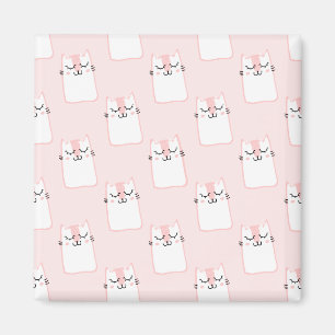 Muster Pink Niedlich Sweet Fur Cats Fluffy Cat Pet Magnet
