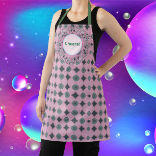 Muster-Puderrosa-All-Over-Print-Schürze. Schürze