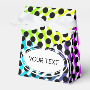 Muster - Punkte - schwarz + Text & Hintergrund. Geschenkschachtel