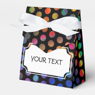 Muster - Punktgitter - schwarzer Knopf + Ihr Text Geschenkschachtel