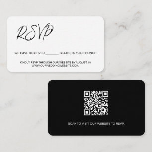 Muster QR CODE für Schwarz-weiße reservierte Sitzp Begleitkarte