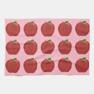 Muster Red Apples Grüne Blätter Küchenwäsche Handt Handtuch