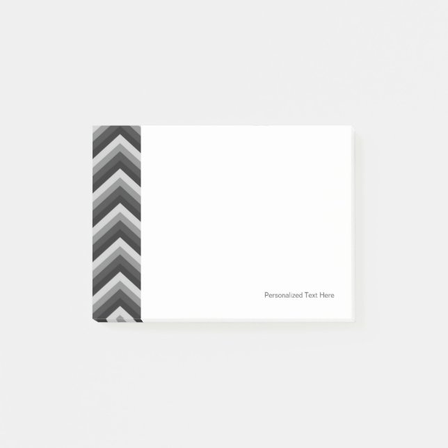 Muster Retro Zick-Zack-Chevron Post-it Klebezettel (Vorderseite)