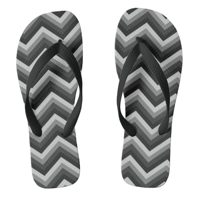 Muster-Retro Zickzack Zickzack Flip Flops (Fußbett)