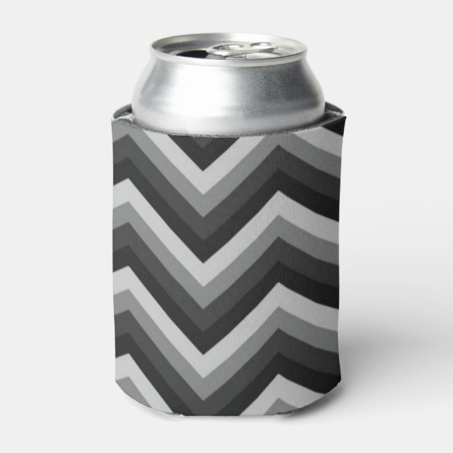 Muster Retro Zig Zag Zickzack Dosenkühler (Kanne Vorderseite)