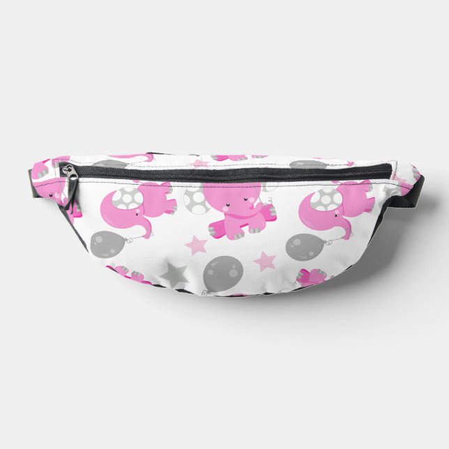 Muster rosa Elefanten, Niedliche Elefanten, Sterne Bauchtasche (Ablage )