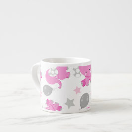 Muster rosa Elefanten, Niedliche Elefanten, Sterne Espressotasse