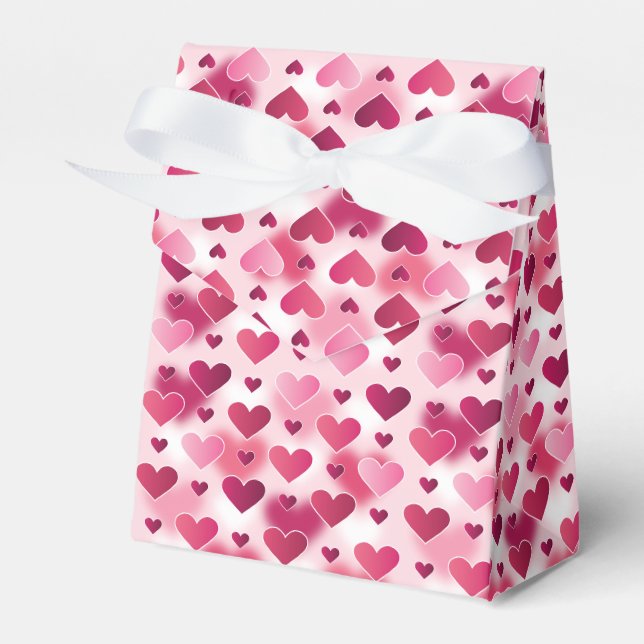 Muster rosa Herzen - Valentinstag Thema Geschenkschachtel (Vorderseite)