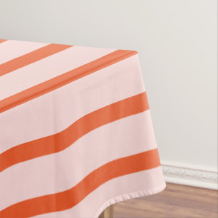 Muster Rosa und Roter Streifen Tischdecke