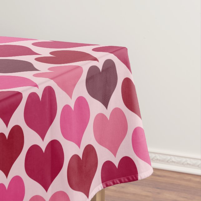 Muster Rosa und Rotes Herz Tischdecke (Beispiel)