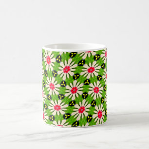 Muster Rosa und Weiße Blume Kaffeetasse
