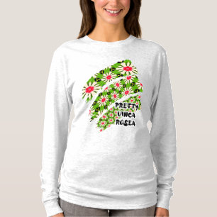 Muster Rosa und Weiße Blume T-Shirt