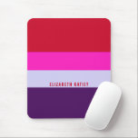 Muster Rot, Rosa und Lila Streifen Mousepad<br><div class="desc">Richten Sie Ihren Schreibtisch mit dem Mousepad Rot, Rosa und Lila Stripes aus. Dieses stilvolle Accessoire überzeugt durch ein gewagtes gestreiftes Design und verleiht Ihrem Arbeitsplatz eine lebendige Touch. Es ist perfekt für Zuhause-, Office- oder Gaming-Setups geeignet und bietet eine glatte Oberfläche für präzise Mausbewegungen bei gleichzeitig verbesserter Dekoration.</div>