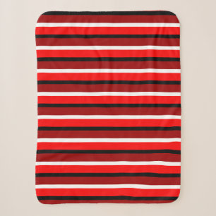 Muster Rot und Maroon Rot Streifen Sherpadecke