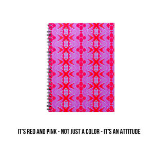 Muster Rot und Rosa Jugendstil-Notebook Notizblock