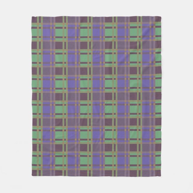 Muster "Rustic Kariert Elegance" Fleecedecke (Vorderseite)