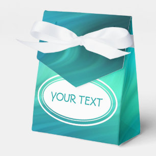 Muster - sanfte Wellen türkis + Ihr Text Geschenkschachtel