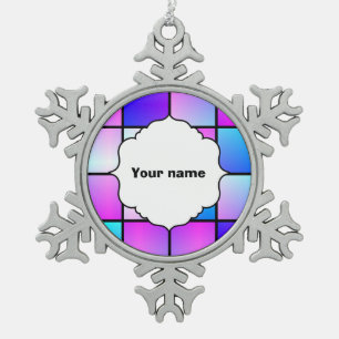 Muster Schneeflocken Zinn-Ornament