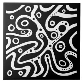 Muster schwarz-weiß fliese