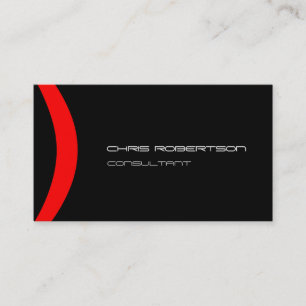 Muster Schwarz-weiß Red Attractive Business Card Visitenkarte